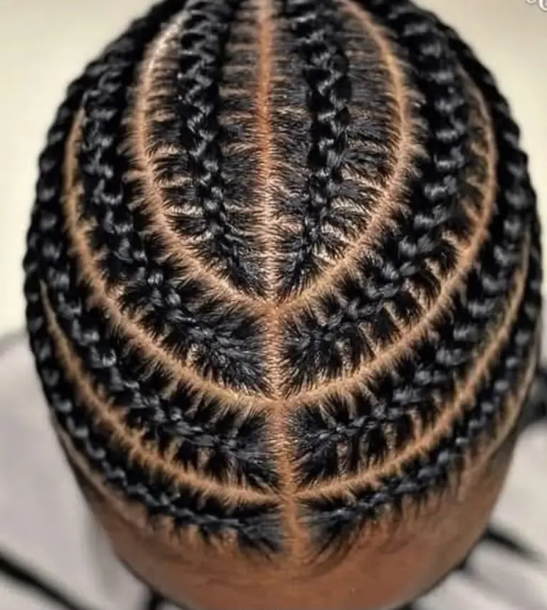 ERBB geometric cornrow style