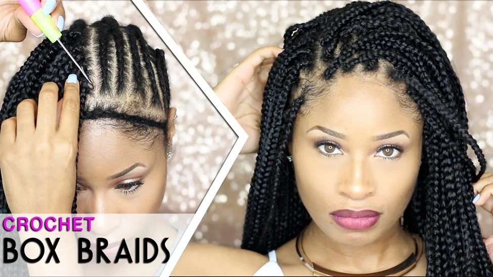 Crochet with Cornrows protective hairstyle